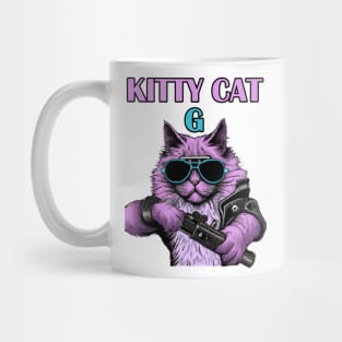 Kitty Cat G Synthwave Retro Mug